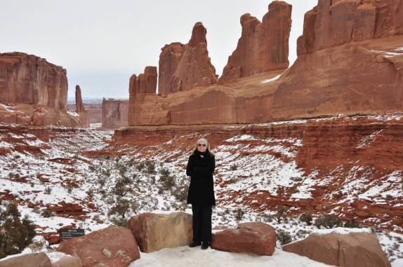 Mirante da 'Park Avenue', no Arches National Park, perto de Moab, em Utah, nos Estados Unidos